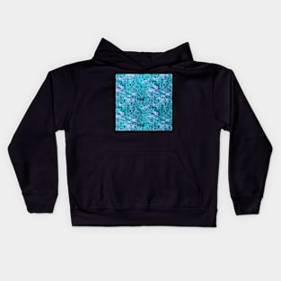 glitch design blue Kids Hoodie